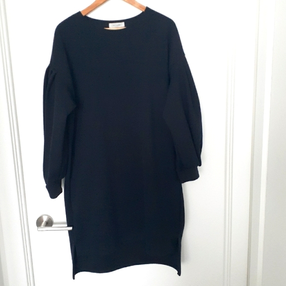The Cleaning Puff Sleeves Midi Dress - Picture 1 of 8